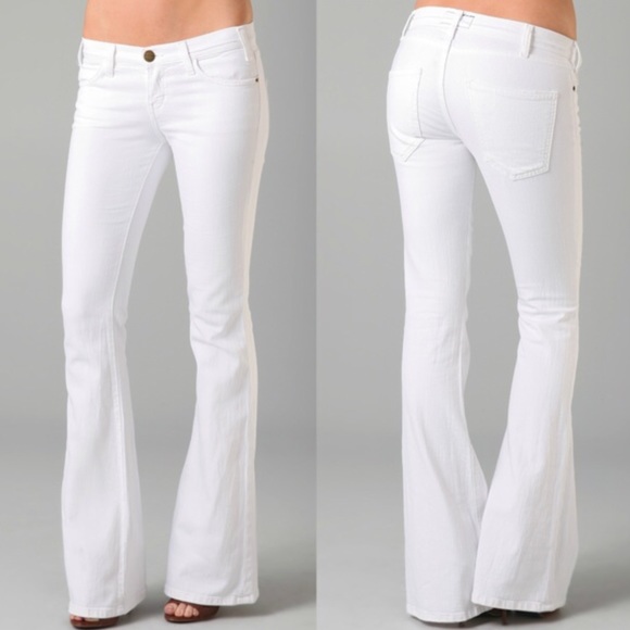 Current/Elliott Denim - Current/Elliott Low Bell Bellbottom Jeans in Sugar